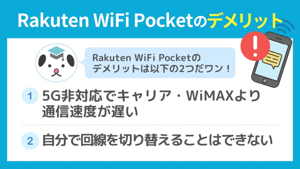 Rakuten WIFi Pocket デメリット
