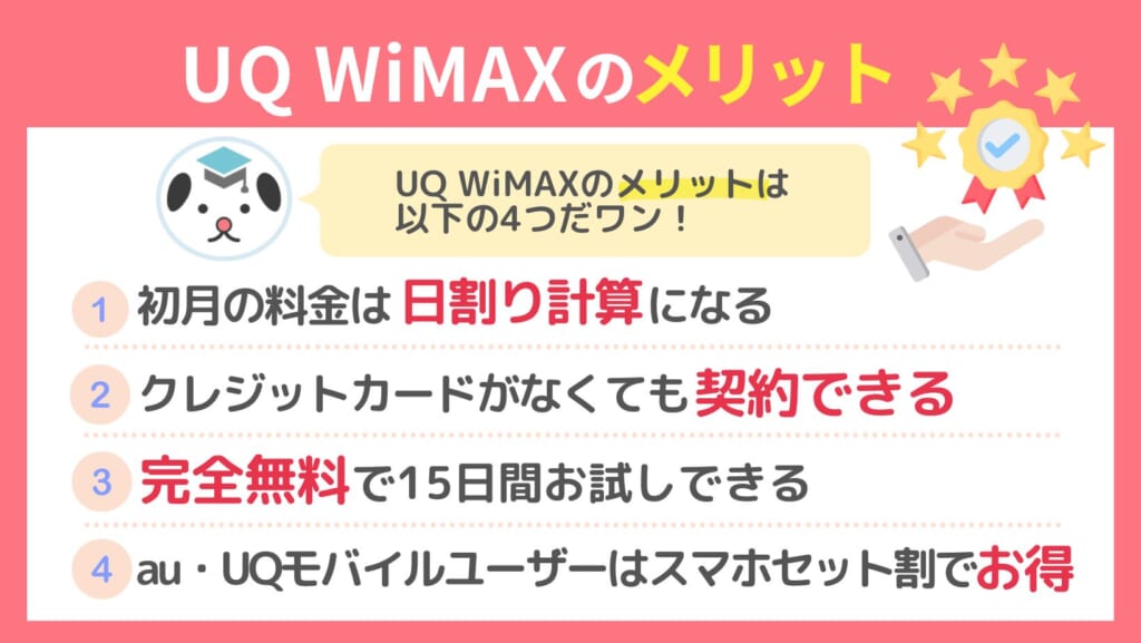UQ WiMAX メリット