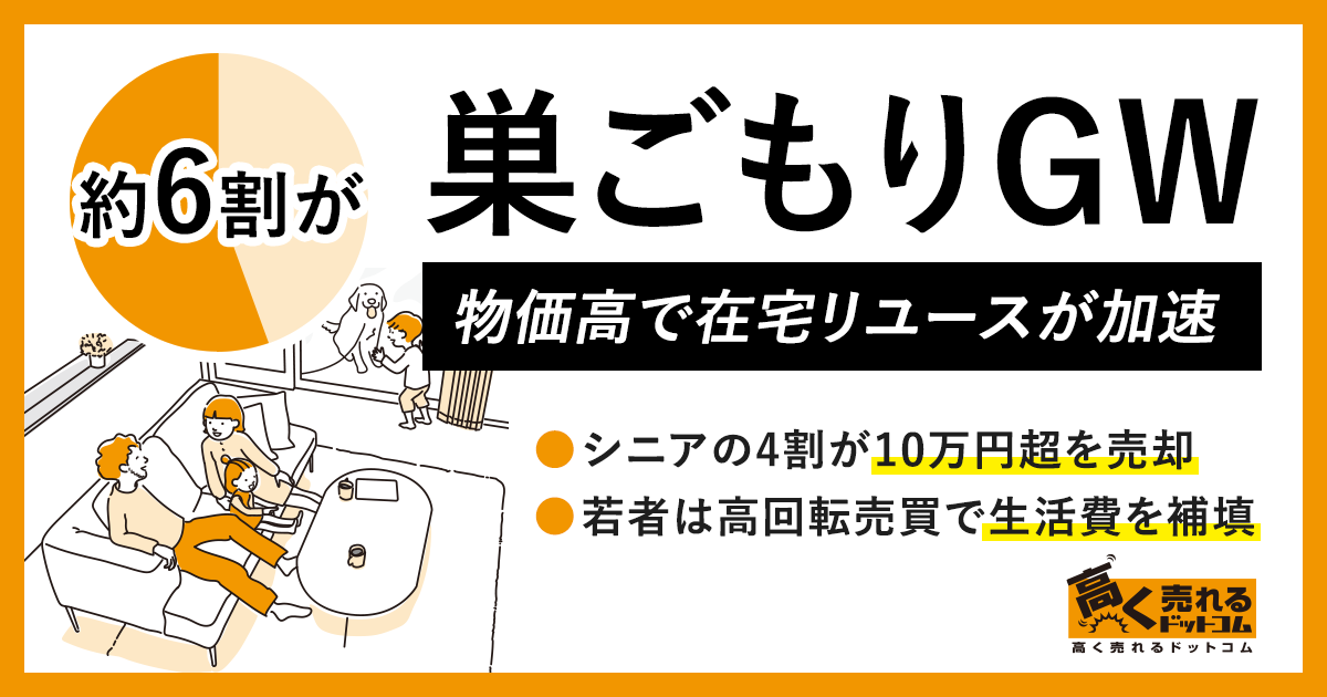 約6割が“巣ごもりGW”、物価高で“在宅リユース”が加速】行楽シーズン
